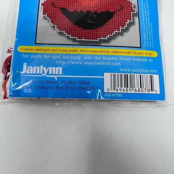 New VTG Janlynn Elmo Magnet Sesame Street 3.5" Counted Cross Stitch Kit #68-78 - Picture 4 of 6